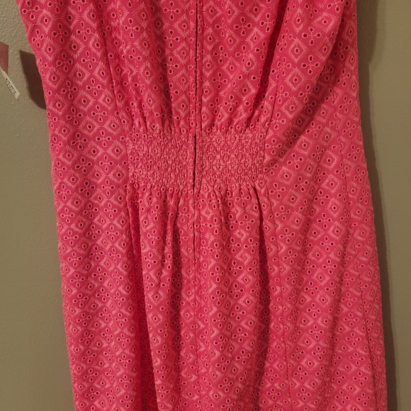 Lilly Pulitzer Clarise Crochette Hot Pink Sleeveless Mini Dress With Bow. Size 4 - Picture 9 of 12